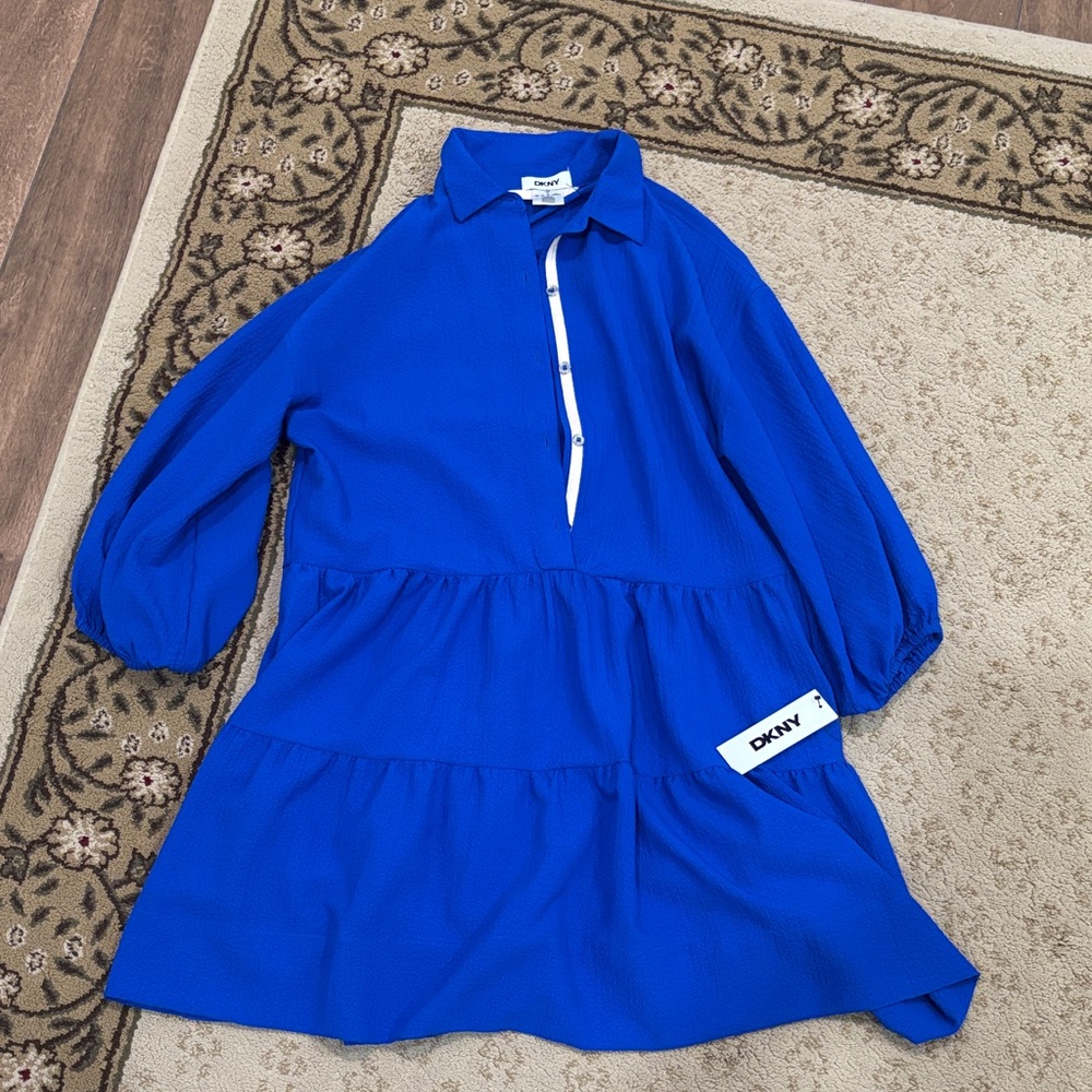 DKNY Vibrant Blue Kids Casual Dress